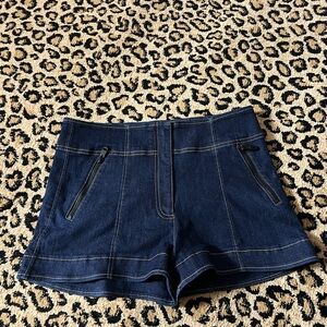 Cinq a Sept Dark Blue Jean Shorts